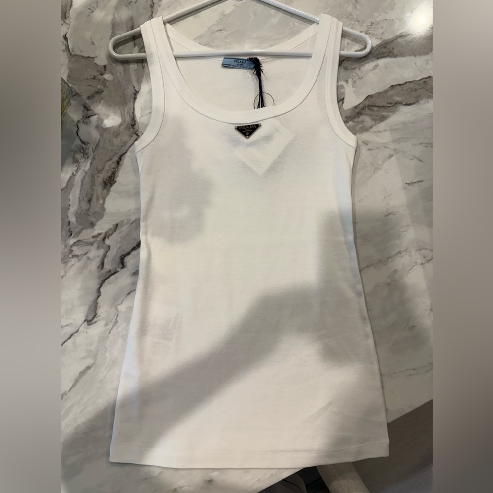 Prada White Logo Tee